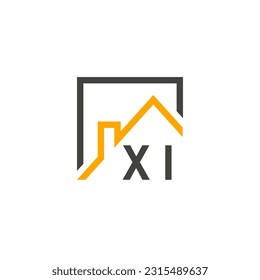 XI initials homes modern building company logo vector.eps