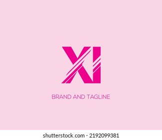 XI IX abstract vector logo monogram template