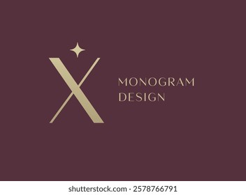 XI or IX letter logo icon design. Classic style luxury initials monogram.