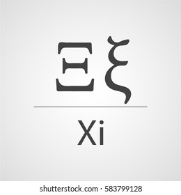 Xi latin letter vector icon