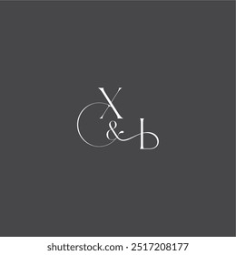Línea inicial de la letra XI con concepto de logotipo de boda de monograma de estilo curvilíneo de lujo