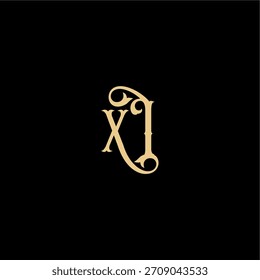 XI Buchstaben erste königliche Konzept Barock Stil Design Monogramm modernes Logo