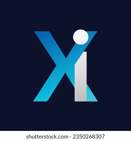 Xi Letter Logo Template Illustration Design.