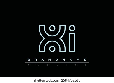 XI Technology Letter Logo Template. This tech letter logo is a graphic mark that uses letters to represent a technology company.