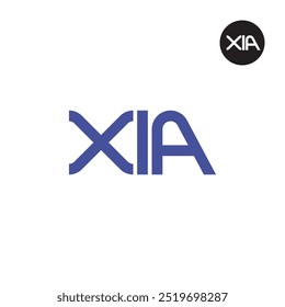 Diseño de monograma de letra de logotipo XIA