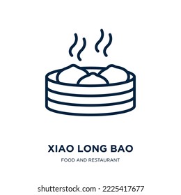 xiao long bao icon from food and restaurant collection. Thin linear xiao long bao, asian, cuisine outline icon isolated on white background. Line vector xiao long bao sign, symbol for web and mobile