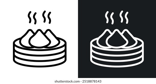 Xiao long bao delineó la colección de Vector de íconos.