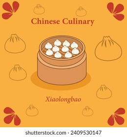 Xiaolongbao: ein köstliches chinesisches Gericht, ein gedünsteter, dünner, mit frischem Brot gefüllter Fleischkugel und zarte Befüllung mit Rindfleisch oder Hühnern