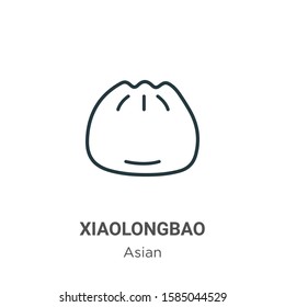 Xiaolongbao outline vector icon. Thin line black xiaolongbao icon, flat vector simple element illustration from editable asian concept isolated on white background