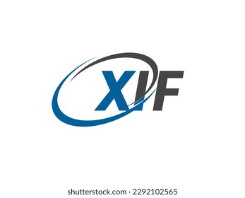 Letra XIF creativo diseño elegante del logo de swoosh