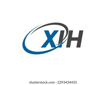 XIH letter creative modern elegant swoosh logo design