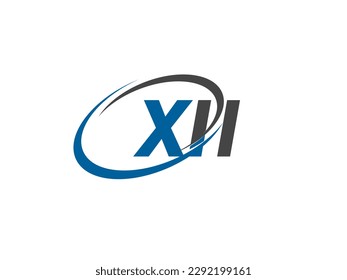 XII letter creative modern elegant swoosh logo design