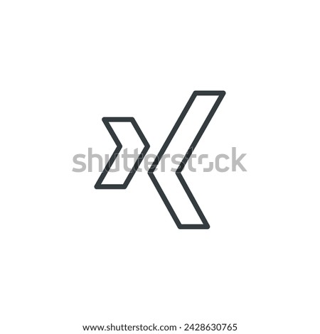 Xing icon, xing vector illustration