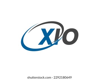Letra XIO diseño creativo elegante del logo de swoosh