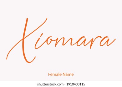 Xiomara Female name - in Stylish Lettering Cursive Typography Text