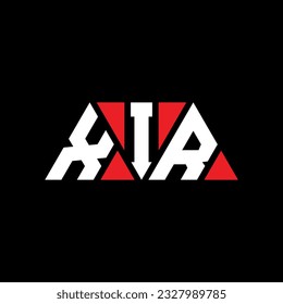 Diseño del logotipo de la letra del triángulo XIR con forma de triángulo. Monograma de diseño del logotipo del triángulo XIR. Plantilla de logotipo vectorial de triángulo XIR con color rojo. Logotipo triangular XIR Diseño sencillo, elegante y lujoso.