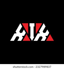 XIX triangle letter logo design with triangle shape. XIX triangle logo design monogram. XIX triangle vector logo template with red color. XIX triangular logo Simple, Elegant, and Luxurious design.