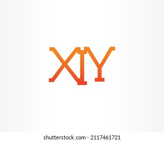 XIY initial logo icon concept