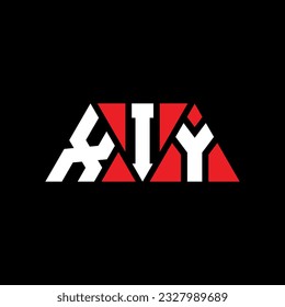 XIY triangle letter logo design with triangle shape. XIY triangle logo design monogram. XIY triangle vector logo template with red color. XIY triangular logo Simple, Elegant, and Luxurious design.