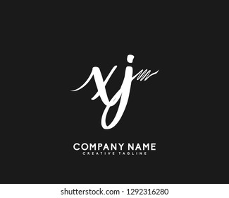 XJ Initial Handwriting Logo Template Vecto