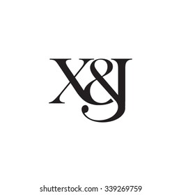 X&J Initial logo. Ampersand monogram logo