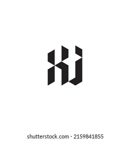 XJ initial logo letters in high quality professional design that will print well across any print media