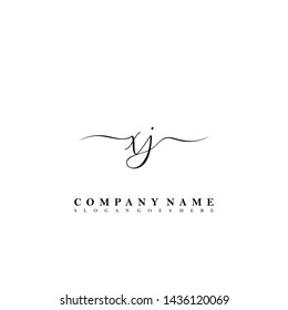 XJ Initial luxury handwriting logo vector