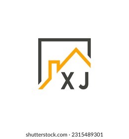 XJ initials homes modern building company logo vector.eps