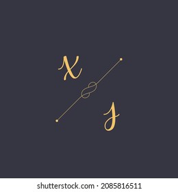 XJ Initials letter alphabet watercolor logo branding set collection, Feminine logotype template in elegant artistic style. Feminine luxury logo design template.