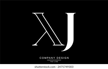 XJ, JX Abstract Letters Logo Monogram design Font Icon Vector
