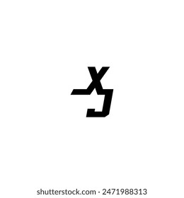 XJ letter boldand cool concept sporty style esport monogram initial