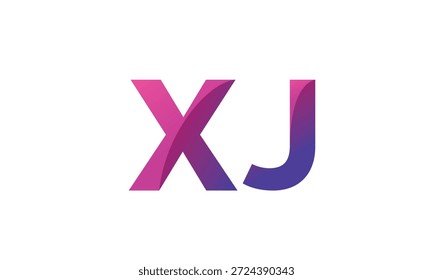 XJ Letter Gradient Monogram Logo for Modern Business Branding