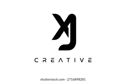 XJ Letter Monogram Logo for Modern Creative Brand Identity