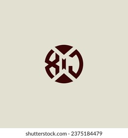 XJ line geometric initial logo in high quality professional design that will print well across any print media