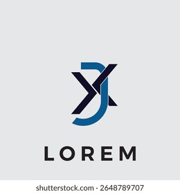 The XJ Logo design with neutral colors and minimalist style creates a professional impression and is suitable for branding and corporate identity.