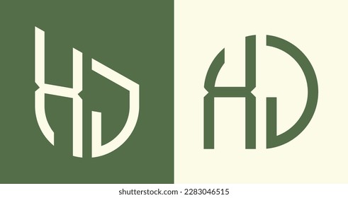 XJ modern initial letter logo design vector bundle. It will be suitable for which company or brand name start those initial.