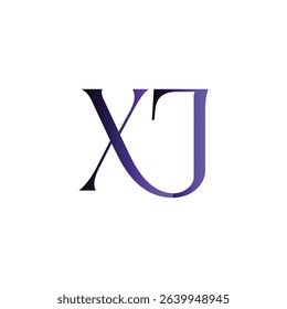 XJ modern minimalist wordmark logo featuring clean typography and timeless initials. Perfect for businesses seeking a sleek, professional identity with lasting visual appeal and versatility.