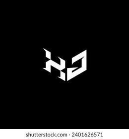 Emblem-Logo von XJ Premium, anfänglicher Support und Design-Konzept für Gaming
