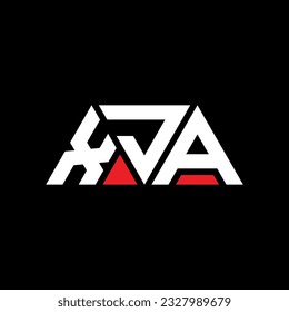 Diseño del logotipo de la letra del triángulo XJA con forma de triángulo. Monograma de diseño del logotipo del triángulo XJA. Plantilla de logotipo vectorial de triángulo XJA con color rojo. Logotipo triangular XJA Diseño sencillo, elegante y lujoso.
