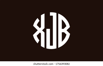 XJB Circle Emblem Abstract Monogram Letter Mark Vector Logo Template