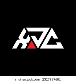 XJC triangle letter logo design with triangle shape. XJC triangle logo design monogram. XJC triangle vector logo template with red color. XJC triangular logo Simple, Elegant, and Luxurious design.