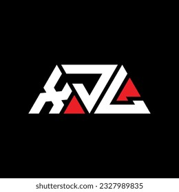 Diseño del logotipo de la letra triangular XJM con forma triangular. Monograma de diseño del logotipo del triángulo XJM. Plantilla de logotipo vectorial de triángulo XJM con color rojo. Logo triangular XJM Diseño sencillo, elegante y lujoso.