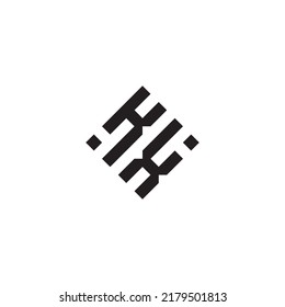 Logotipo de concepto geométrico abstracto XK en diseño profesional de alta calidad que será mejor para el estilo de la calle