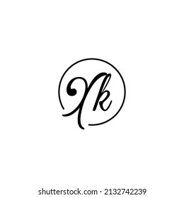 XK circle feminine concept initial logo best for beauty and fashion