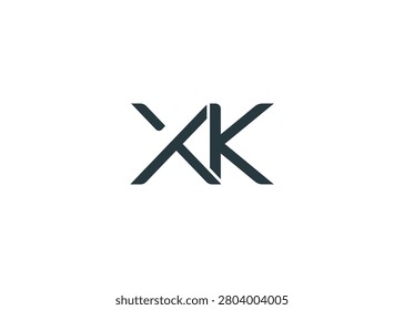 XK creative modern lettermark logo for modern branding and corporate identity design