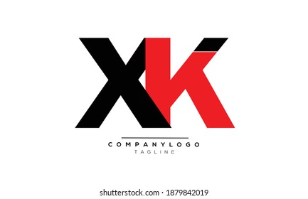 XK icon monogram letter text alphabet logo design