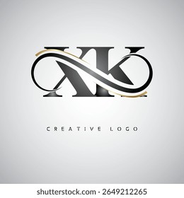 XK Infinity Monogram Logo – Elegant Modern Letter mark Design with Luxury Loop and Stylish Branding Symbol
