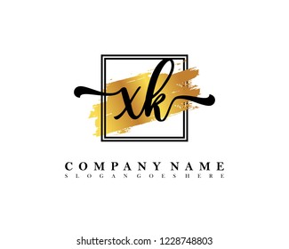 XK Initial handwriting logo concept