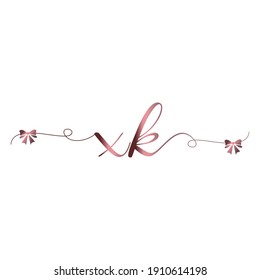 XK Initial Logo Handschrift moderne Luxusmode