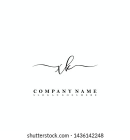 XK Initial luxury handwriting logo vector